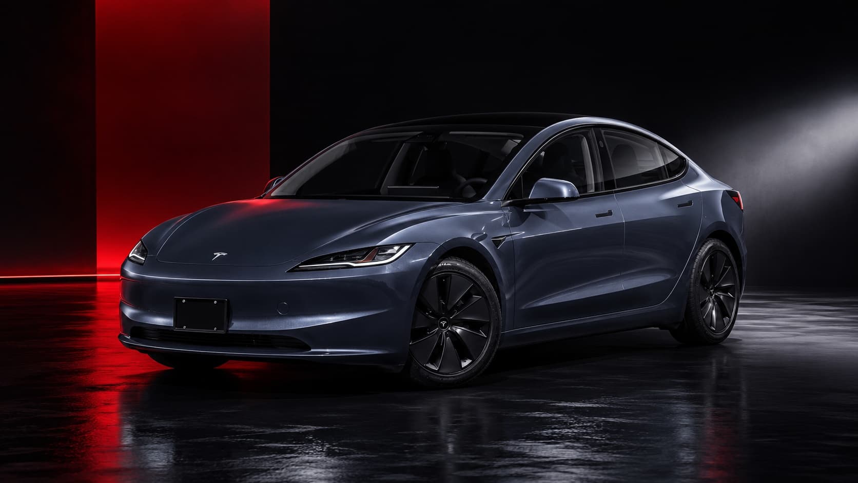 Tesla Model 3 Long Range in Deep Blue